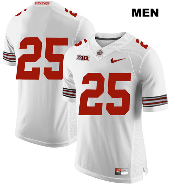 Ohio State Buckeyes Men's Brendon White #25 White Authentic Nike No Name College NCAA Stitched Football Jersey LI19P41YU